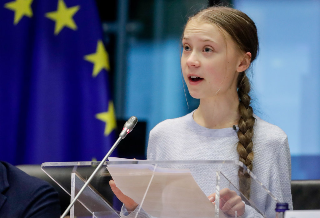 Swedish climate activist Greta Thunberg in Brussels